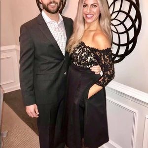 Eliza J Black Off Shoulder Dress